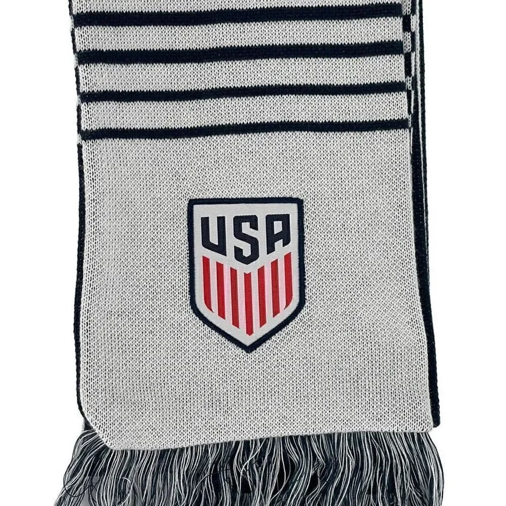 Nike USA Local Verbiage Scarf USMS Knit Fringe Blue White Unisex One Size‎